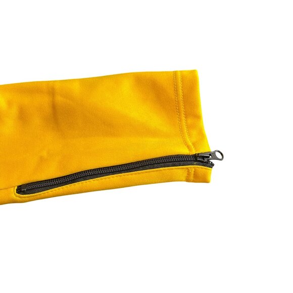 Third Eye Yellow & Navy Jogger Pants With Zip Pockets & Elastic Waist Size XXL - Picture 4 of 10